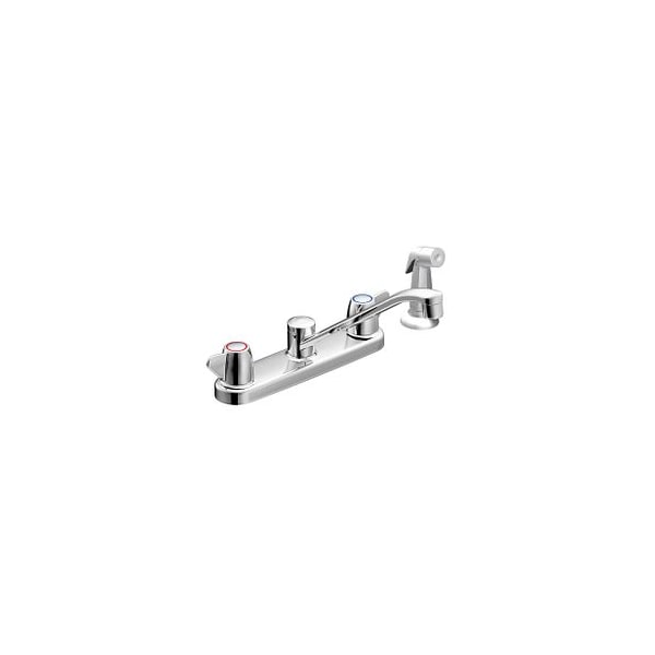 Chrome Two-Handle Kitchen Faucet